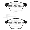 EBC 05-08 Audi A4 2.0 Turbo Greenstuff Front Brake Pads