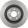 Brembo 10-11 Audi S4/08-11 S5 Rear Premium Xtra Cross Drilled UV Coated Rotor