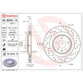 Brembo 10-11 Audi S4/08-11 S5 Rear Premium Xtra Cross Drilled UV Coated Rotor