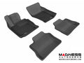 3D MAXpider 2010-2016 Porsche Panamera Kagu 1st & 2nd Row Floormats - Black