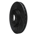 R1 17-25 Acura Integra Front Left Drilled & Slotted Black Brake Rotor