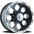 Cast Aluminum Wheels 174 16x10 Machined Lip Black 5 On 139.7 Bolt Pattern -38 Offset ION Wheels