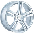 ~(34 lbs. 20X20X9)~ TR62 (3262) HYPERSILVER/MACHINED FACE/MACHINED LIP 18X7.5 5-100/5-114.3 40MM 72.62MM