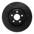 R1 15-20 Ford Edge Front Left Drilled & Slotted Black Brake Rotor