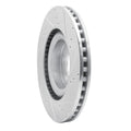 DFC 15-23 Ford Mustang Front Left Drilled & Slotted Silver Brake Rotor