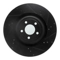 R1 15-23 Ford Mustang Front Right Drilled & Slotted Silver Brake Rotor