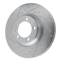 R1 Concepts Brake Rotor Drilled and Slotted Silver Fits Porsche Cayenne
