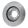 R1 Concepts Brake Rotor Drilled and Slotted Silver Fits Porsche Cayenne