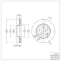 R1 06-15 Mercedes-Benz Glk350 Front Left Drilled & Slotted Black Brake Rotor