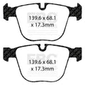 EBC 10+ BMW 535i 3.0 Twin Turbo GT (F07) Greenstuff Rear Brake Pads