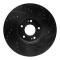 R1 15-21 Kia Sedona Front Left Drilled & Slotted Black Brake Rotor