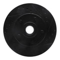 R1 73-89 Chrysler CORDOBA Front Right Drilled & Slotted Black Brake Rotor
