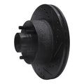 R1 73-89 Chrysler CORDOBA Front Right Drilled & Slotted Black Brake Rotor