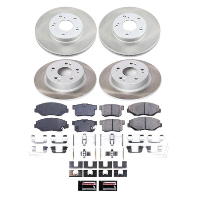 Power Stop 2005 Honda Accord Front and Rear Semi-Coated Rotor Kit
