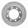 DFC 77-93 Chevrolet V30 & V3500 Pickup Front Right Drilled & Slotted Silver Brake Rotor