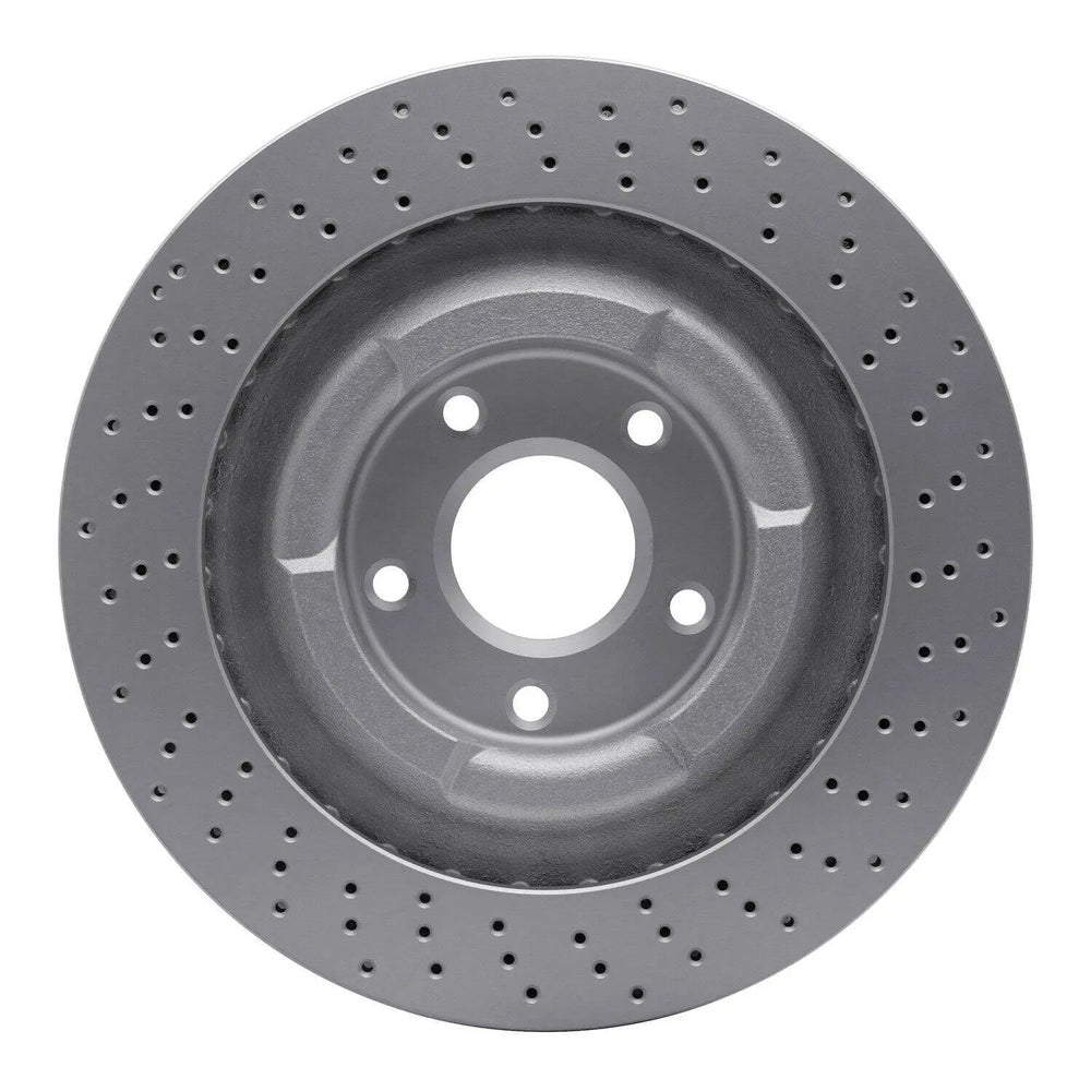 R1 06-13 Chevrolet Corvette Front Drilled Black Brake Rotor