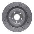 R1 06-13 Chevrolet Corvette Front Drilled Black Brake Rotor