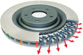 DBA 2001 Subaru Impreza WRX STI 10 Stud Hole Rear Slotted 4000 Series Uni-Directional Rotor