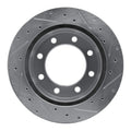 R1 99-05 Ford F-250 4WD (Super Duty) Rear Left Drilled & Slotted Geoperformance Rotor