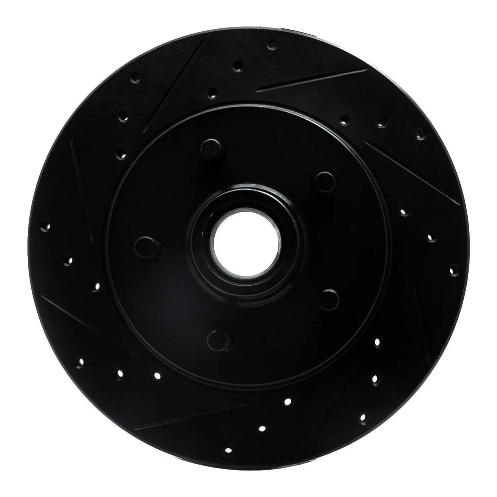R1 88-94 Chevrolet C1500 Front Left Drilled Black Brake Rotor