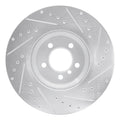 R1 02-08 BMW 745i Front Left Slotted Black Brake Rotor