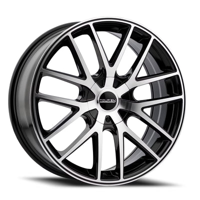 ~(29 lbs. 19X19X9)~ TR60 (3260) BLACK/MACHINED FACE/BLACK RING 17X7.5 5-100/5-114.3 42MM 72.62MM