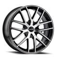 ~(29 lbs. 19X19X9)~ TR60 (3260) BLACK/MACHINED FACE/BLACK RING 17X7.5 5-100/5-114.3 42MM 72.62MM