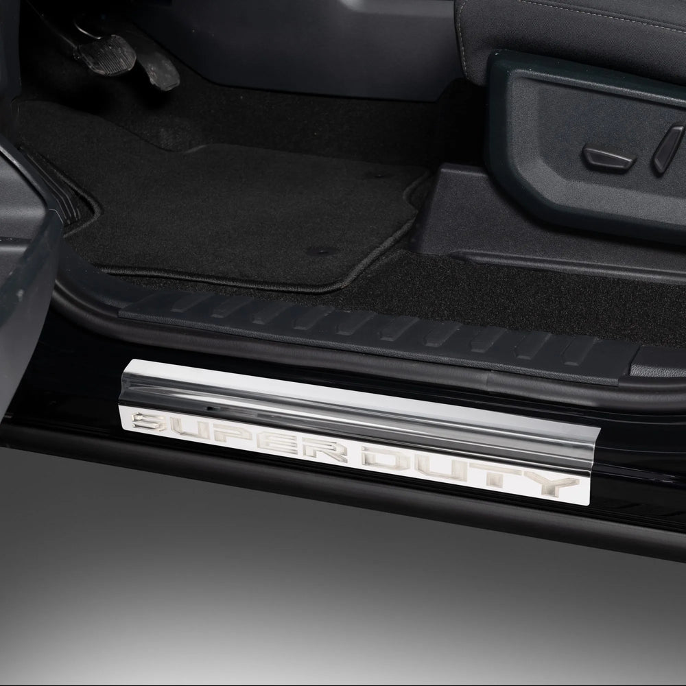 23C F250/F350 SUPER DUTY CREW CAB (W/SUPER DUTY ETCHING) DOOR SILLS STAINLESS S