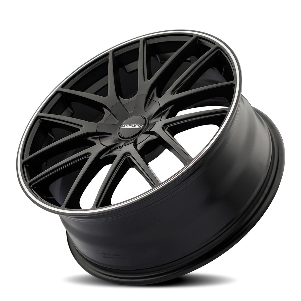 ~(29 lbs. 19X19X9)~ TR60 (3260) MATTE BLACK/MACHINED RING 17X7.5 5-110/5-115 42MM 72.62MM