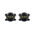 ~(3 lbs. 9X5X4)~ Jeep JK/CJ/TJ 4 Inch 30 Watt Fog Light Black Reflector Tempest Series Quake LED