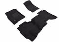 3D ELEGANT FLOOR MAT 2 ROW SET BLCK