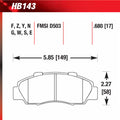 Hawk 97-99 Acura CL / 91-95 Legend / 91-97 Honda Accord / 97-01 CR-V HT-10 Race Front Brake Pad