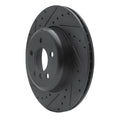 R1 13-21 BMW 330I xDrive Sedan Rear Left Drilled & Slotted Black Brake Rotor