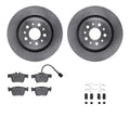 R1 Concepts Brake Rotor- Blank with Ceramic Pads Hdw Fits Maserati Ghibli