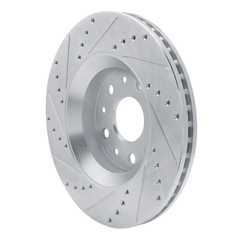 R1 18-25 Jeep Gladiator Front Right Drilled & Slotted Black Brake Rotor