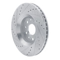 R1 18-25 Jeep Gladiator Front Right Drilled & Slotted Black Brake Rotor