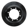 R1 99-04 Ford F-350 Super Duty 2WD Rear Right Drilled & Slotted Silver Brake Rotor