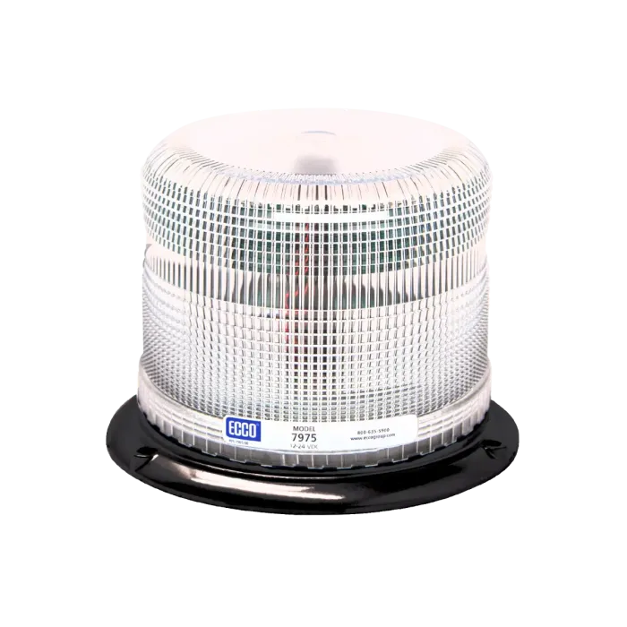 LED BEACON: PULSE II ALUMINUM BASE EPOXY FILLED LOW PROFILE 1224VDC 11 FLASH PATTERNS CLEAR