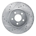 DFC 05-24 Bendix ADB22X Fr & Rr Left/Front Left/Rear Left Drilled & Slotted Silver Brake Rotor