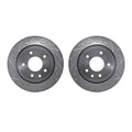 DFC 06-25 Audi TTS Quattro Rear Drilled & Slotted Silver Rotors