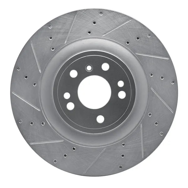 R1 13-19 Mercedes-Benz GL350 Front Left Slotted Black Brake Rotor