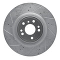 R1 13-19 Mercedes-Benz GL350 Front Left Slotted Black Brake Rotor