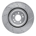 R1 13-19 Mercedes-Benz GL350 Front Left Slotted Black Brake Rotor