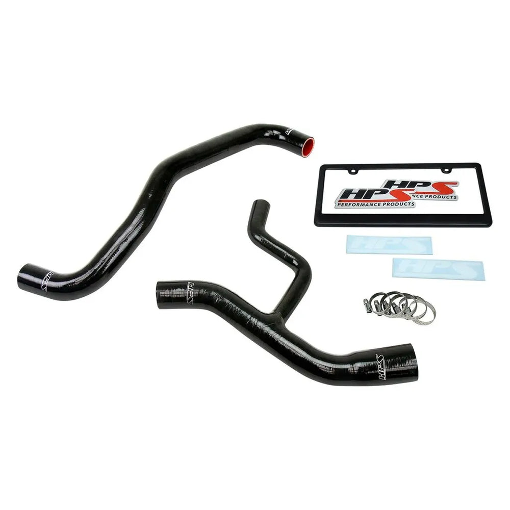 HPS Performance Black Reinforced Silicone Radiator Hose Kit Coolant for Ford 02-04 Mustang GT