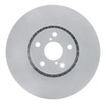 R1 06-20 Lexus Is200T Left Front Drilled & Slotted Black Brake Rotor