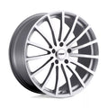 ~(25 lbs. 19X19X10)~ TSW MALLORY 17x8.0 5/114.3 ET40 CB76.1 SILVER W/MIRROR CUT FACE