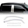 Putco 14-18 Chevy Silverado LD - 4 Door - Crew Cab Element Chrome Window Visors
