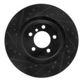 R1 07-08 BMW Alpina B7 Rear Right Slotted Black Brake Rotor