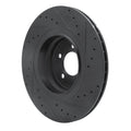 R1 07-08 BMW Alpina B7 Rear Right Slotted Black Brake Rotor