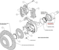 Wilwood D154 P/S Park Brake Kit Mopar/Dana 2.36in Off w/Snap Ring Bearing